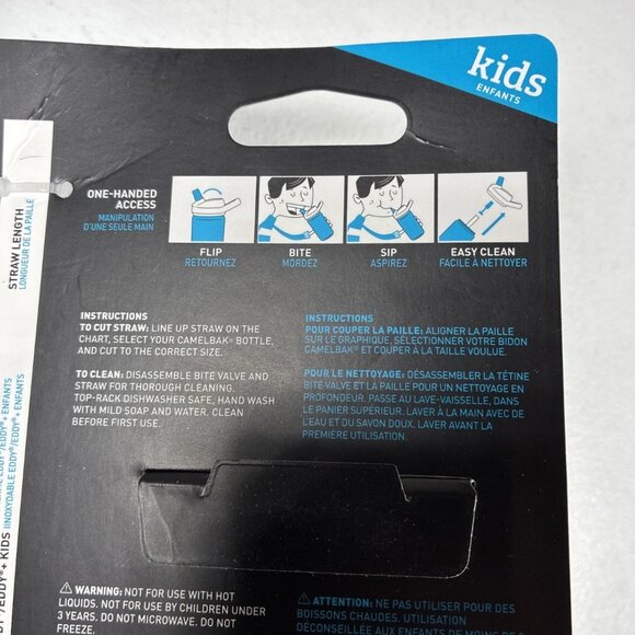 NEW Camelbak Eddy + Kids Black Replacement Cap & Straw - Picture 6 of 6